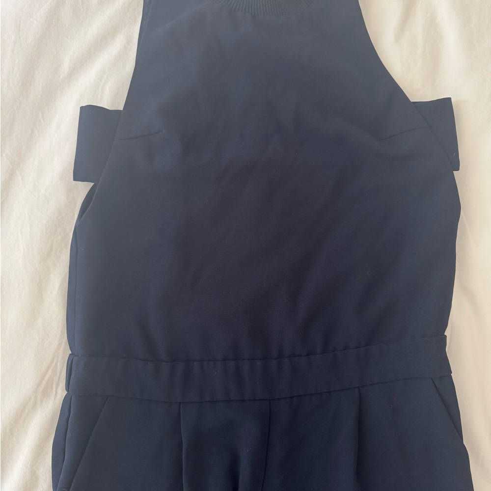 Trina Turk Black Sleeveless Jumpsuit with Fitted Waist